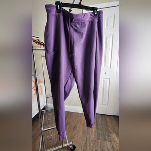 Mandala 2XP High Waisted Scrub Pant in Dewberry